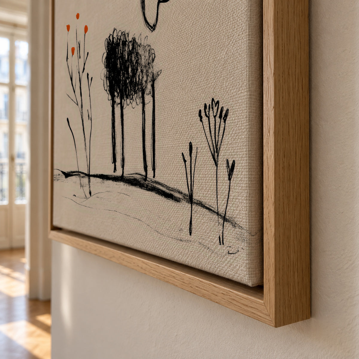Lonely Sheep - Framed canvas detail
