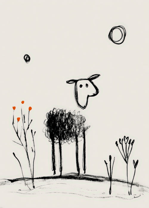 Lonely Sheep - Unframed art print