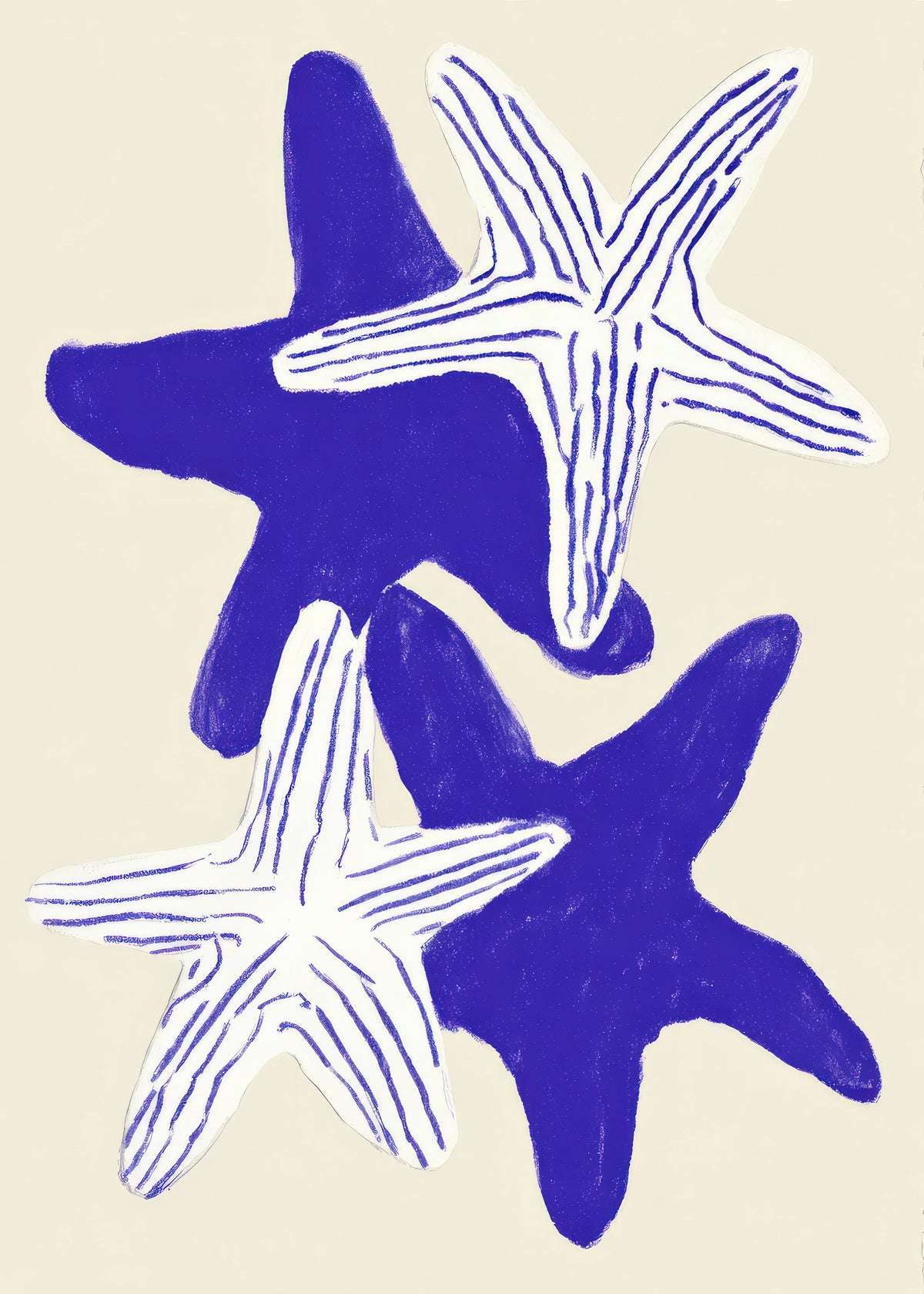 Indigo Starfish - Unframed art print