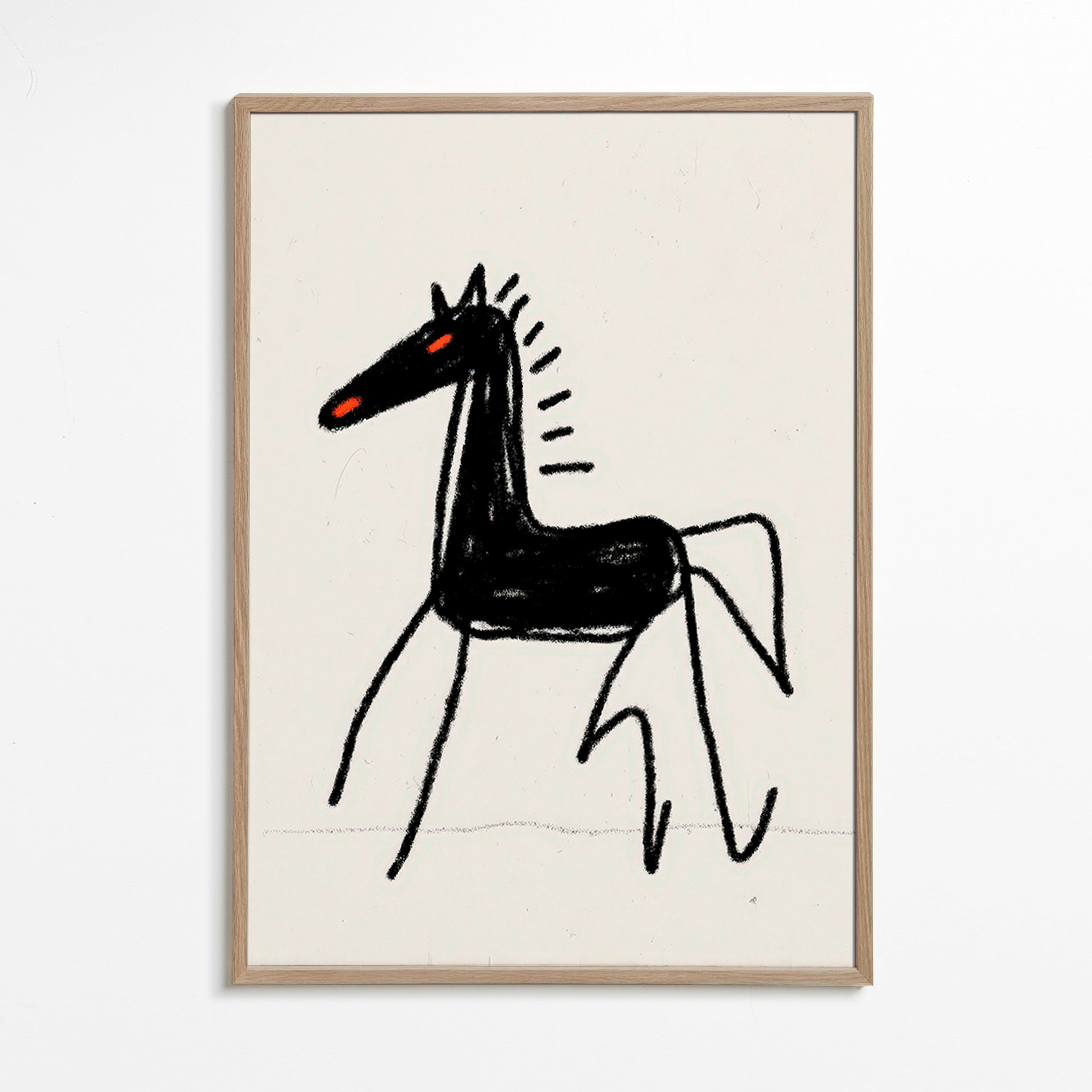 Black horse sketch artwork