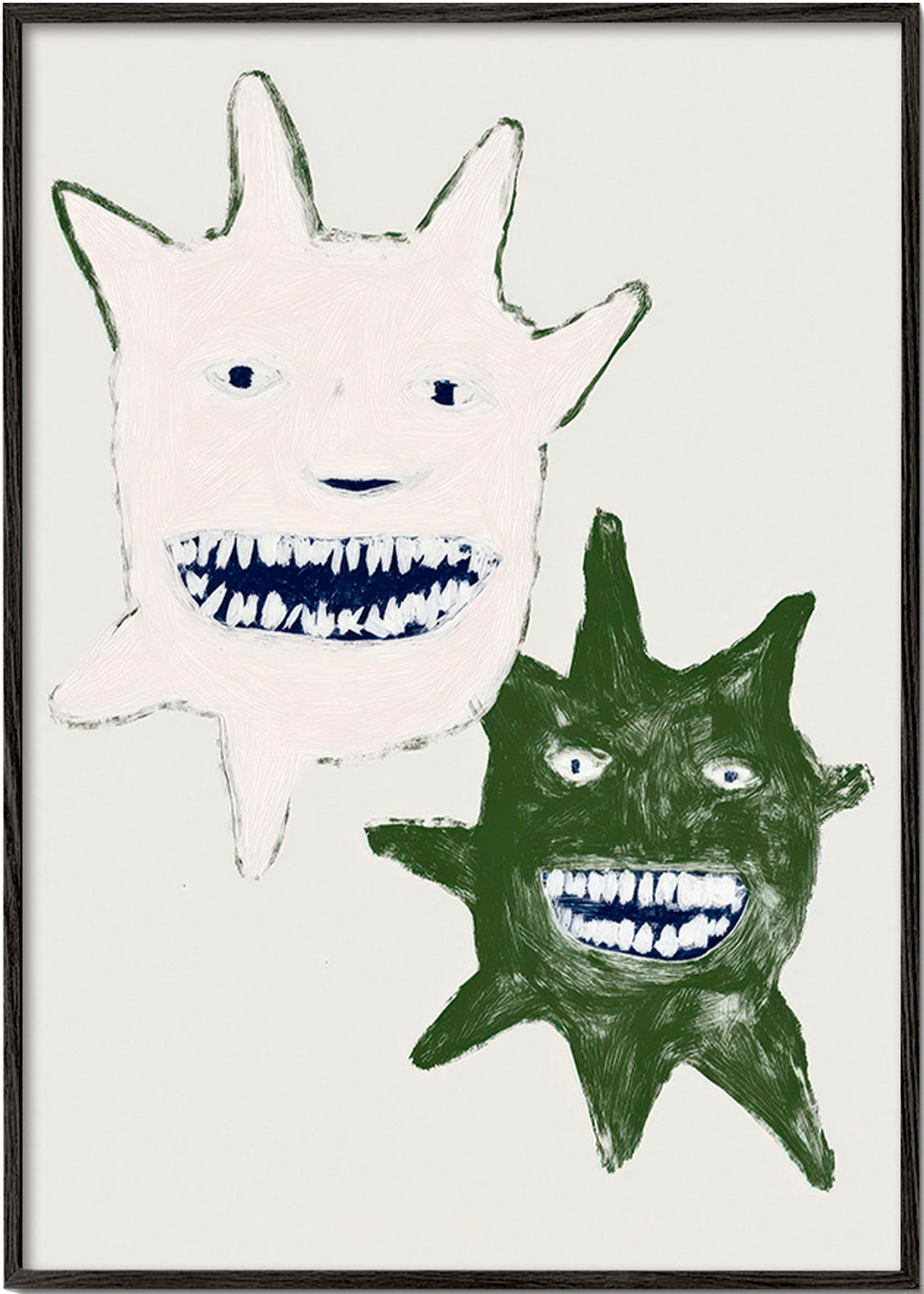 Twin monsters illustration