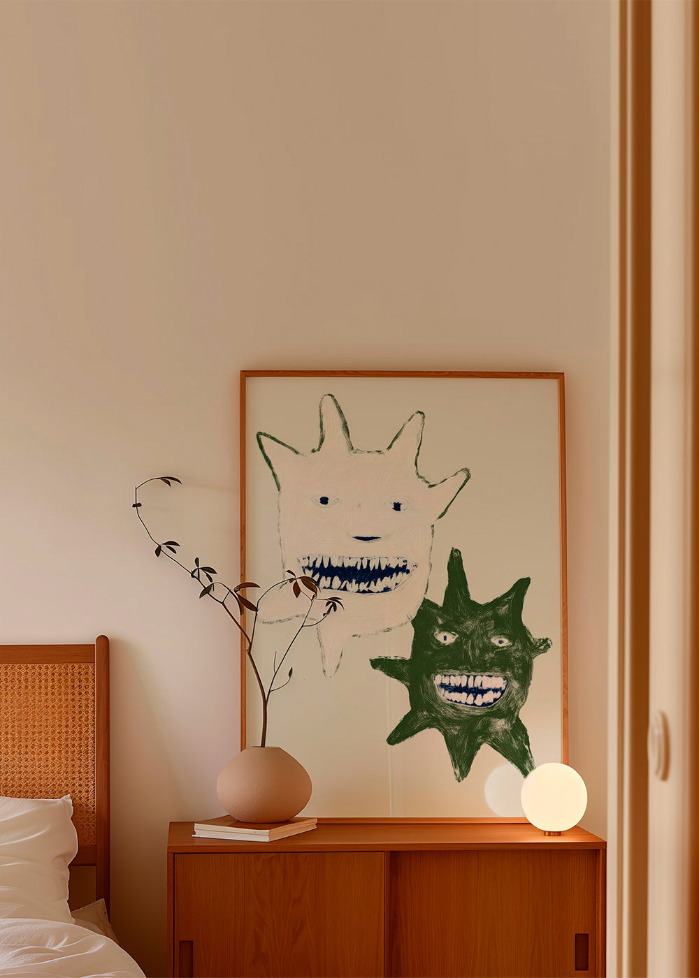 Twin monsters illustration