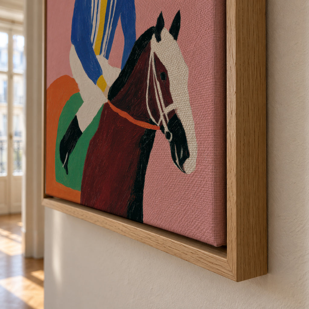 Polo Match - Framed canvas detail