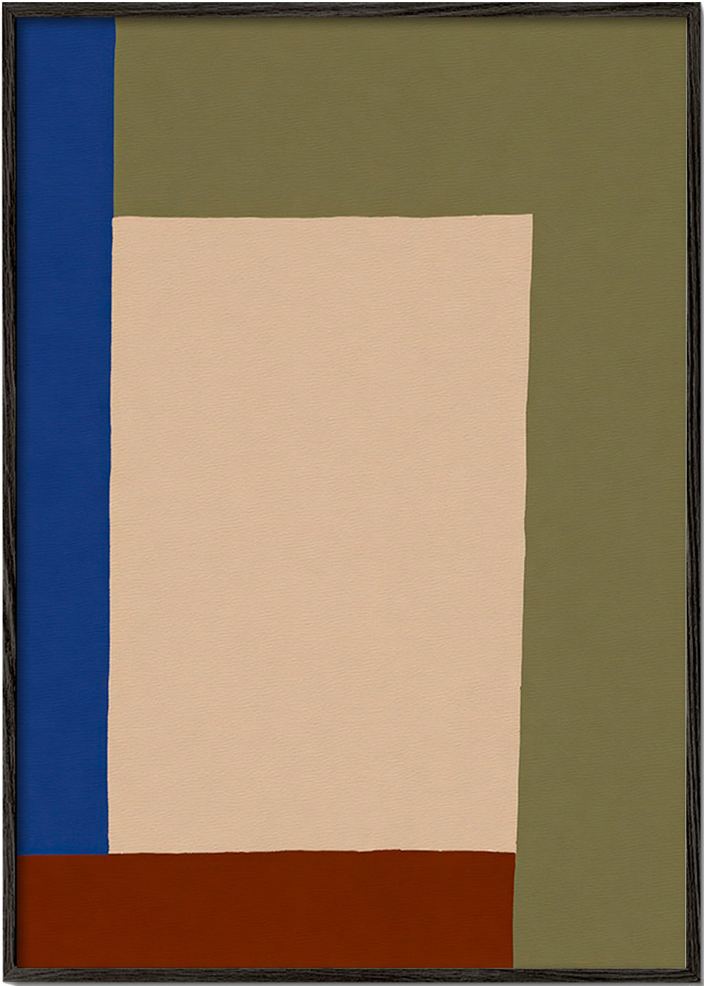 Geometric poster with beige rectangle