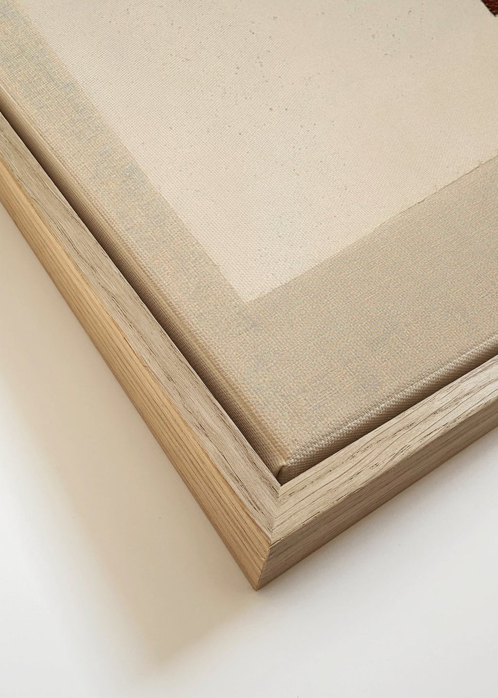 Abstract arch artwork in warm neutrals