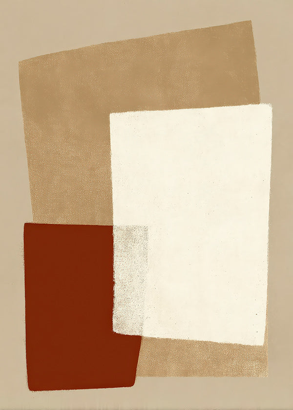 Geometric artwork with earthy color blocks
