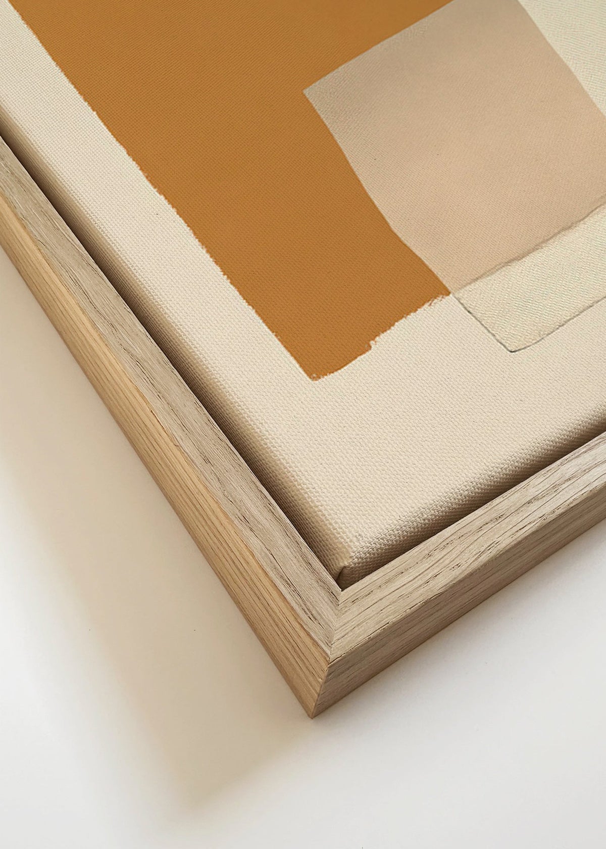 Abstract artwork in ochre layers