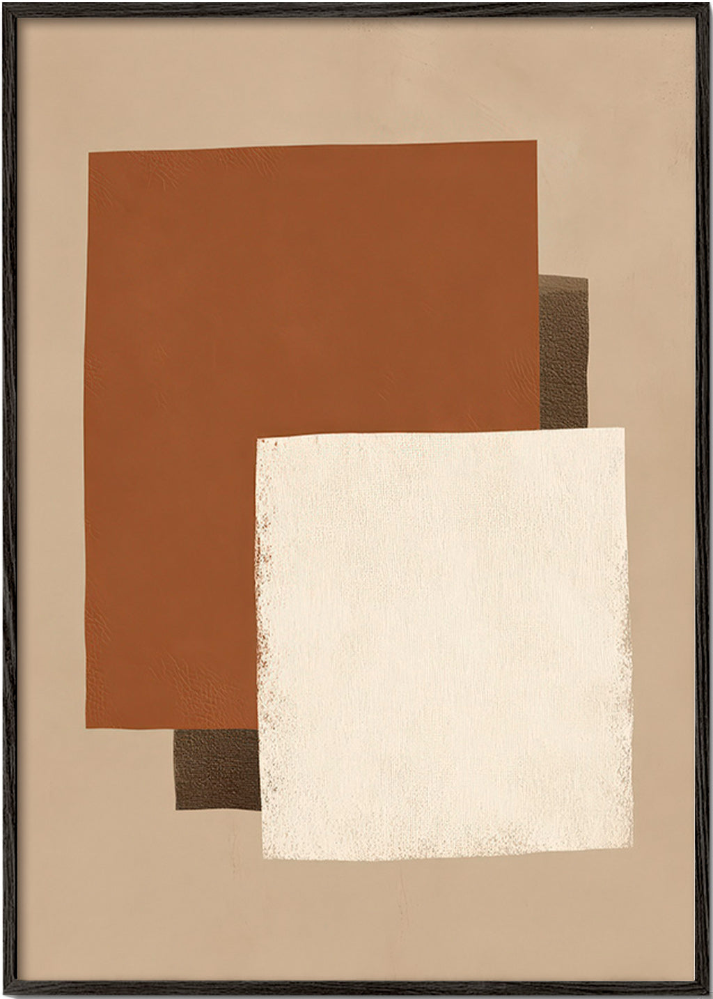Geometric poster with earthy blocks