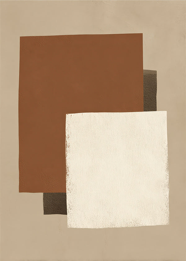 Geometric poster with earthy blocks