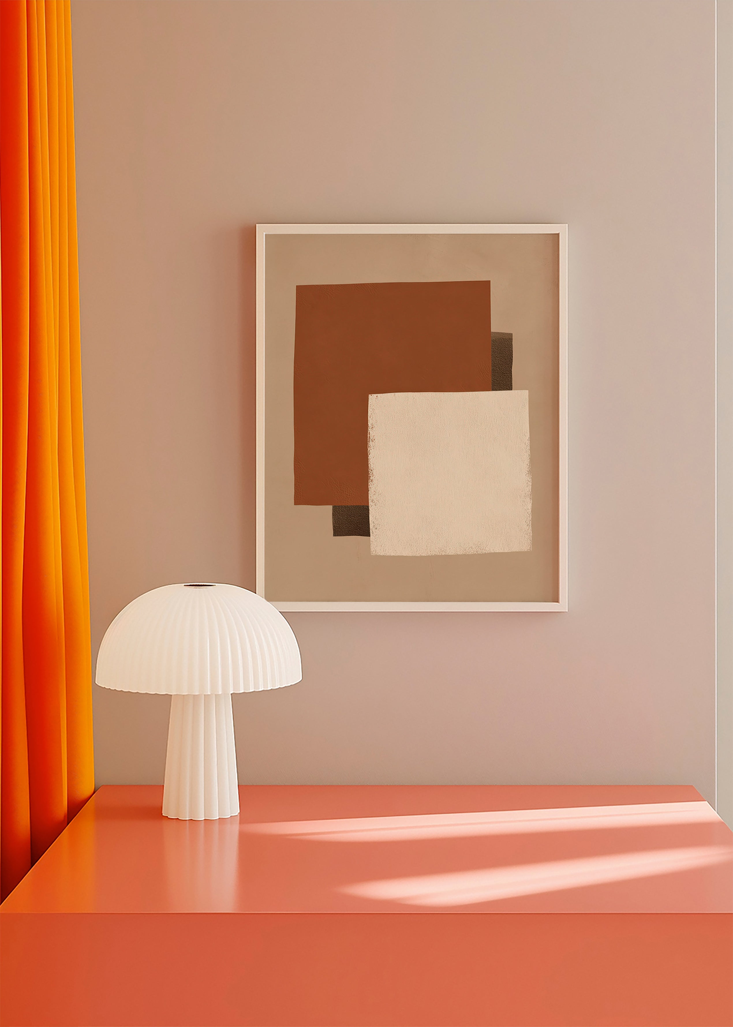 Geometric poster with earthy blocks