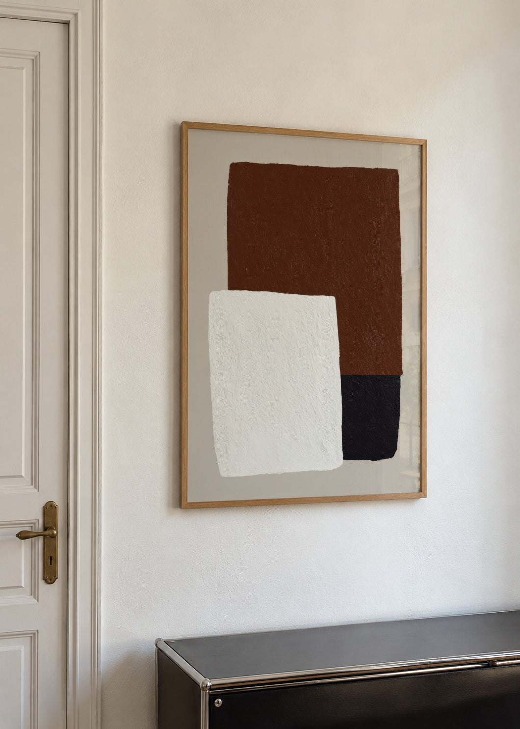 Espresso Blocks - Framed poster in an interior