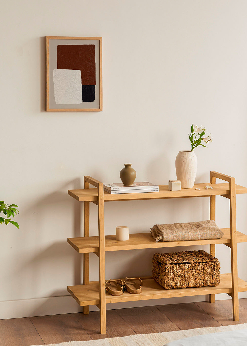 Minimalist design brown and white blocks