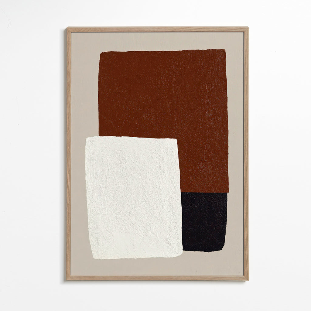 Minimalist design brown and white blocks