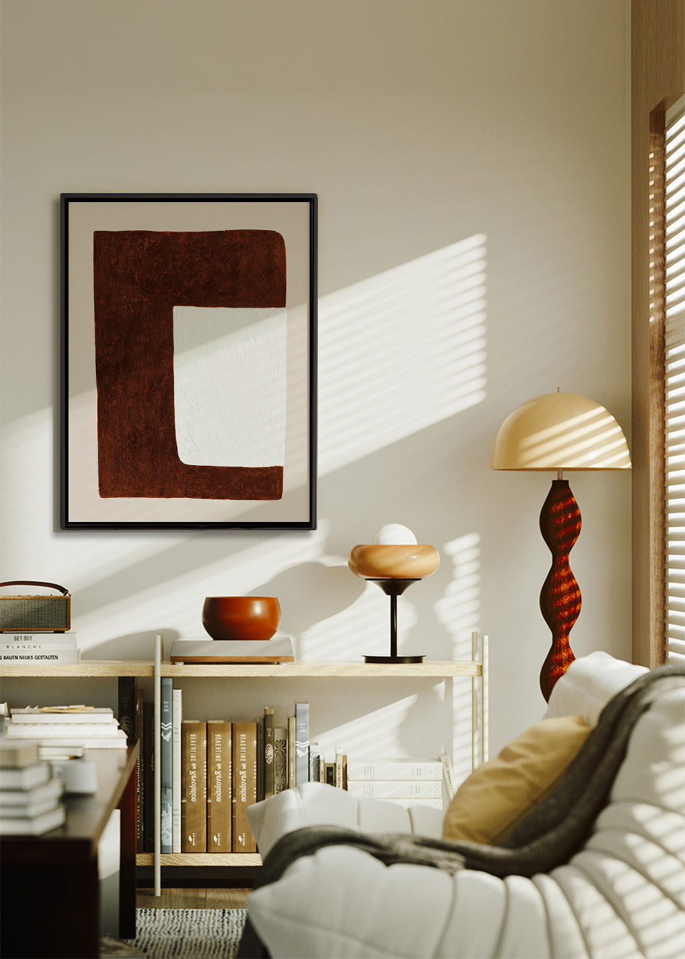 Abstract artwork: Chocolate Form minimal