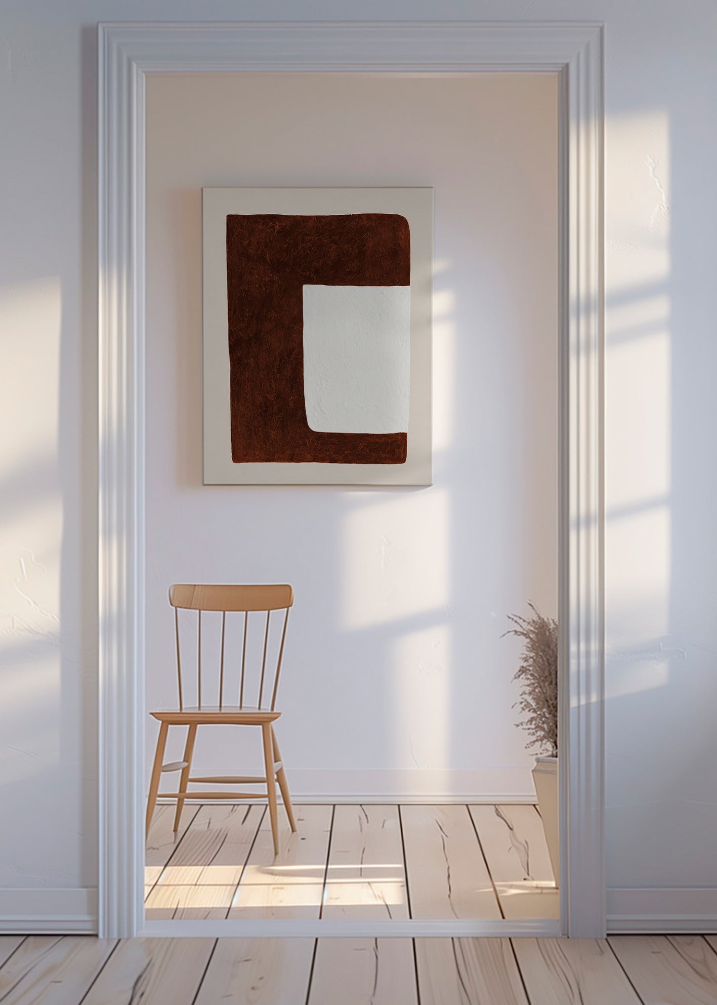 Abstract artwork: Chocolate Form minimal