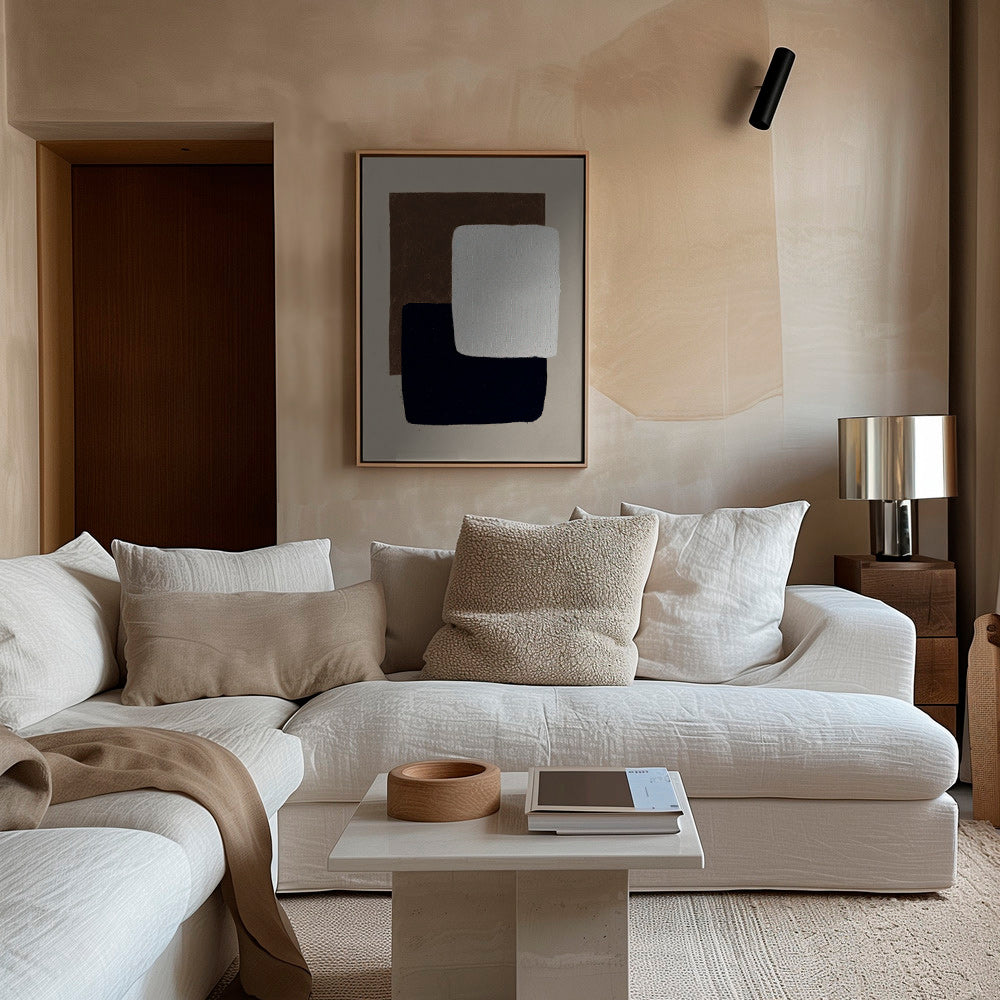 Abstract artwork overlapping rectangles