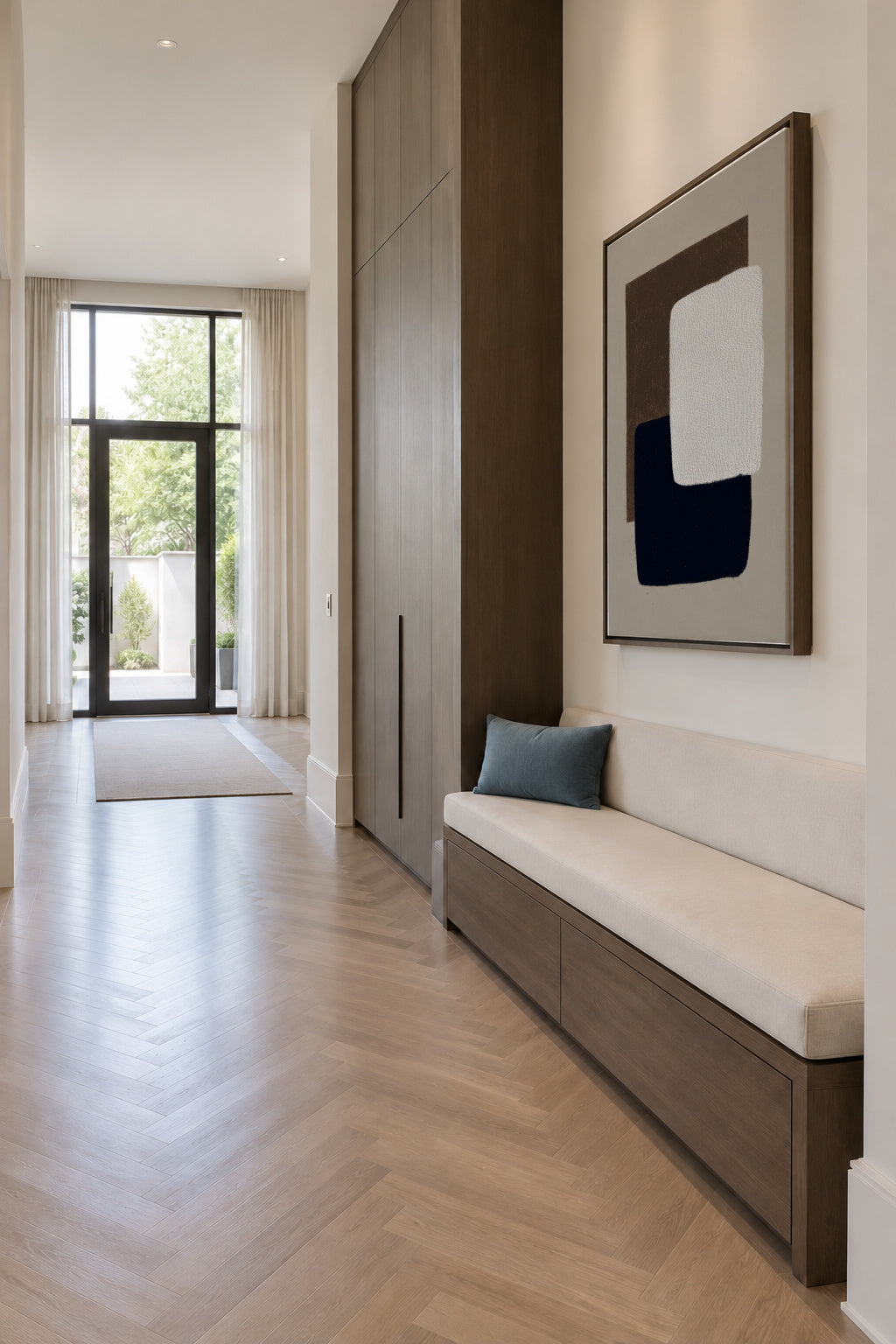 Black & Ivory - Framed canvas in an interior