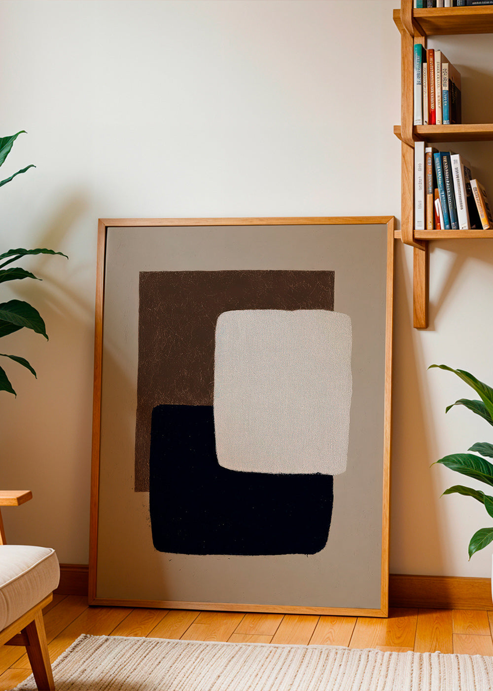 Abstract artwork overlapping rectangles