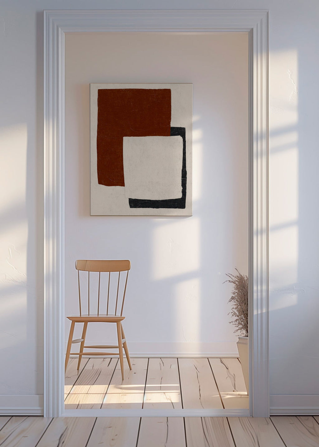 Abstract artwork with Rust blocks