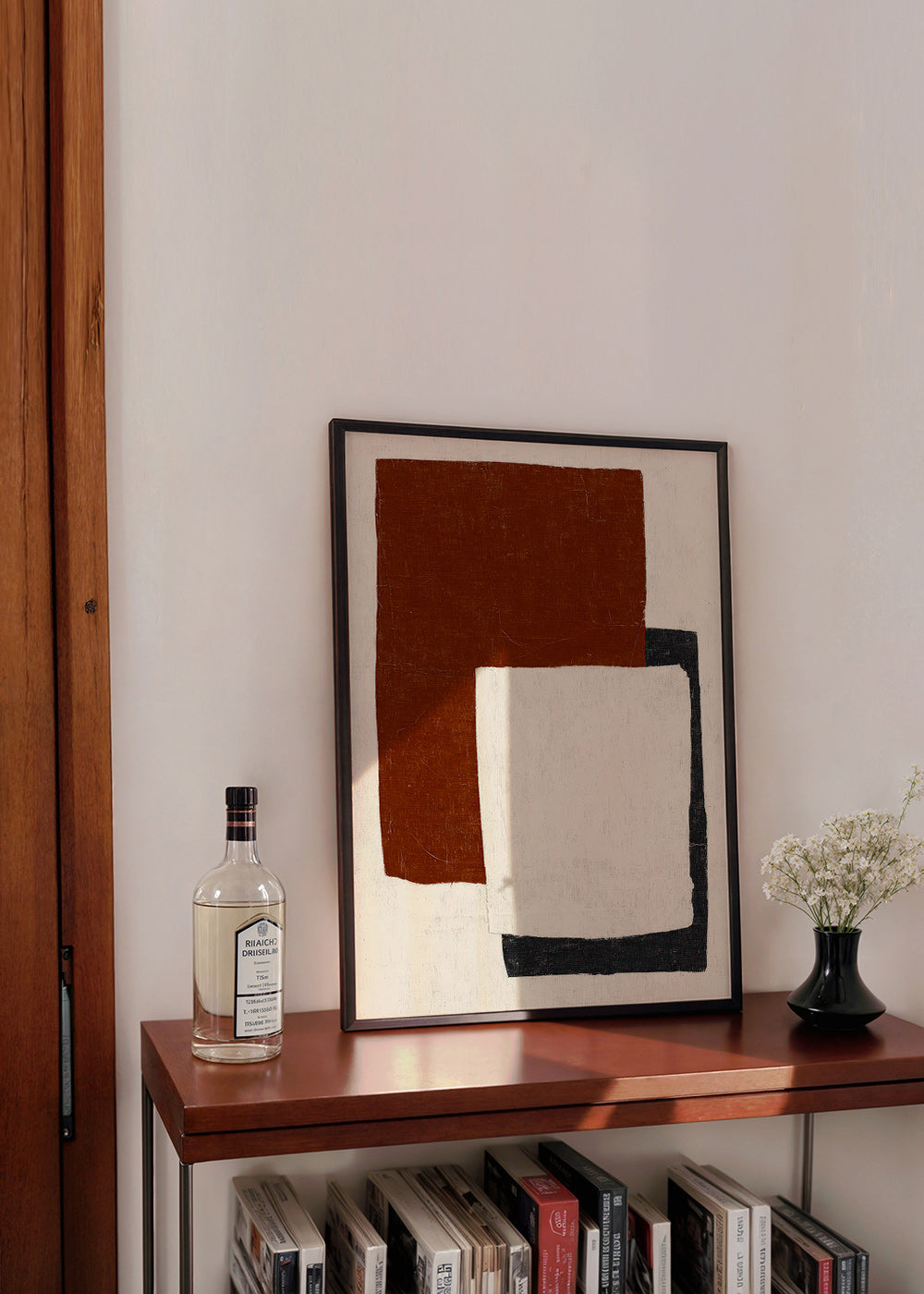 Abstract artwork with Rust blocks