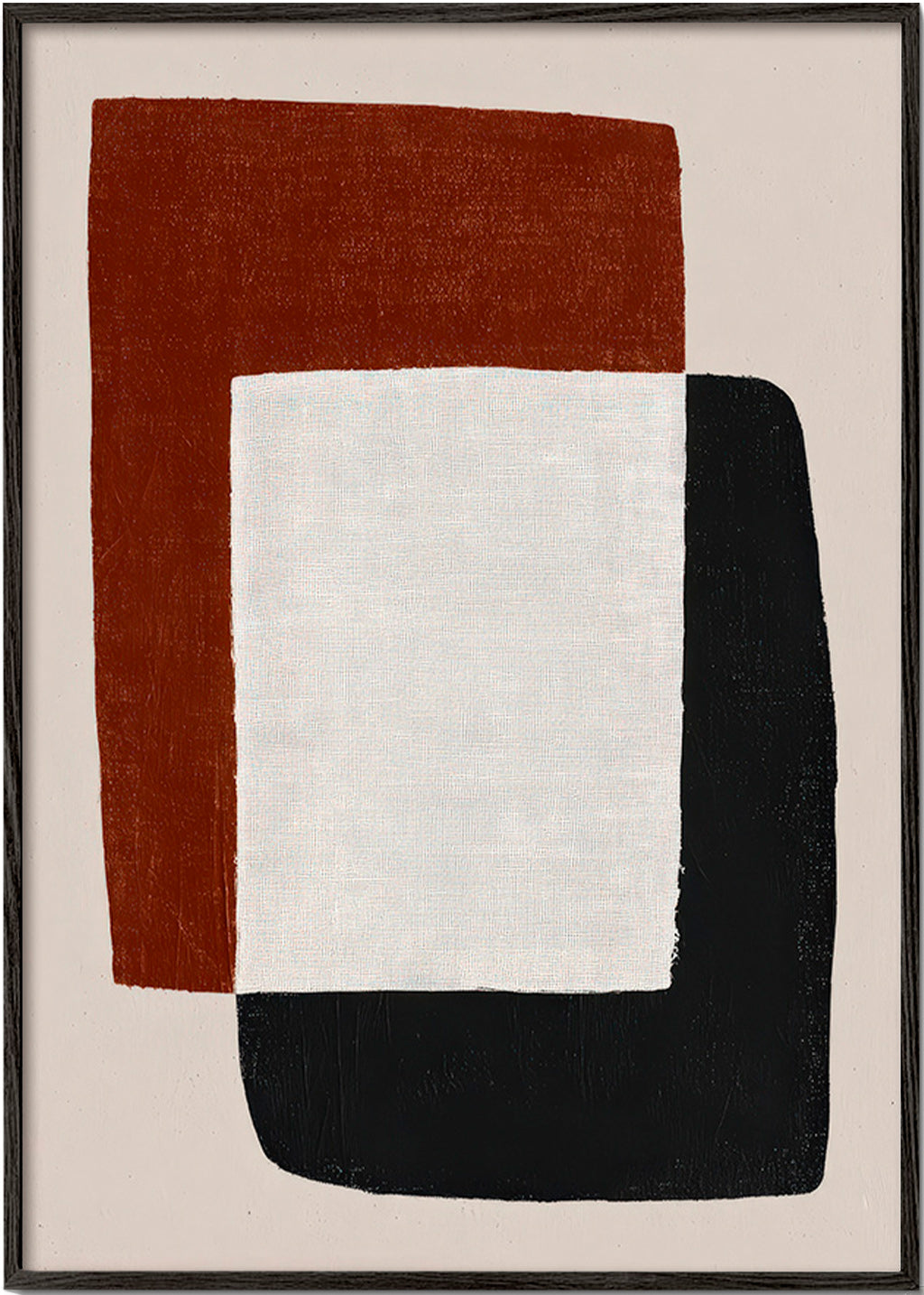 Minimalist art with overlapping shapes