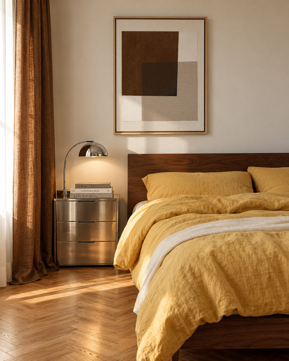 Minimal Earth - Framed canvas in an interior