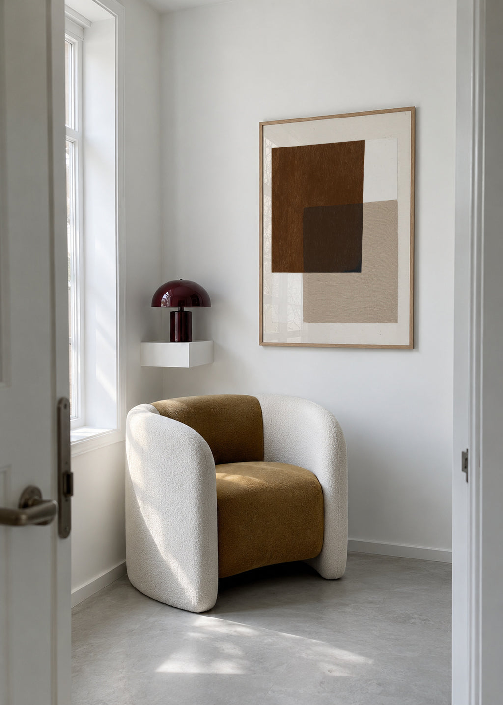 Minimal Earth - Framed poster in an interior