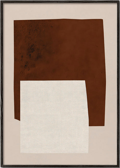 Minimalist design with brown and cream shapes