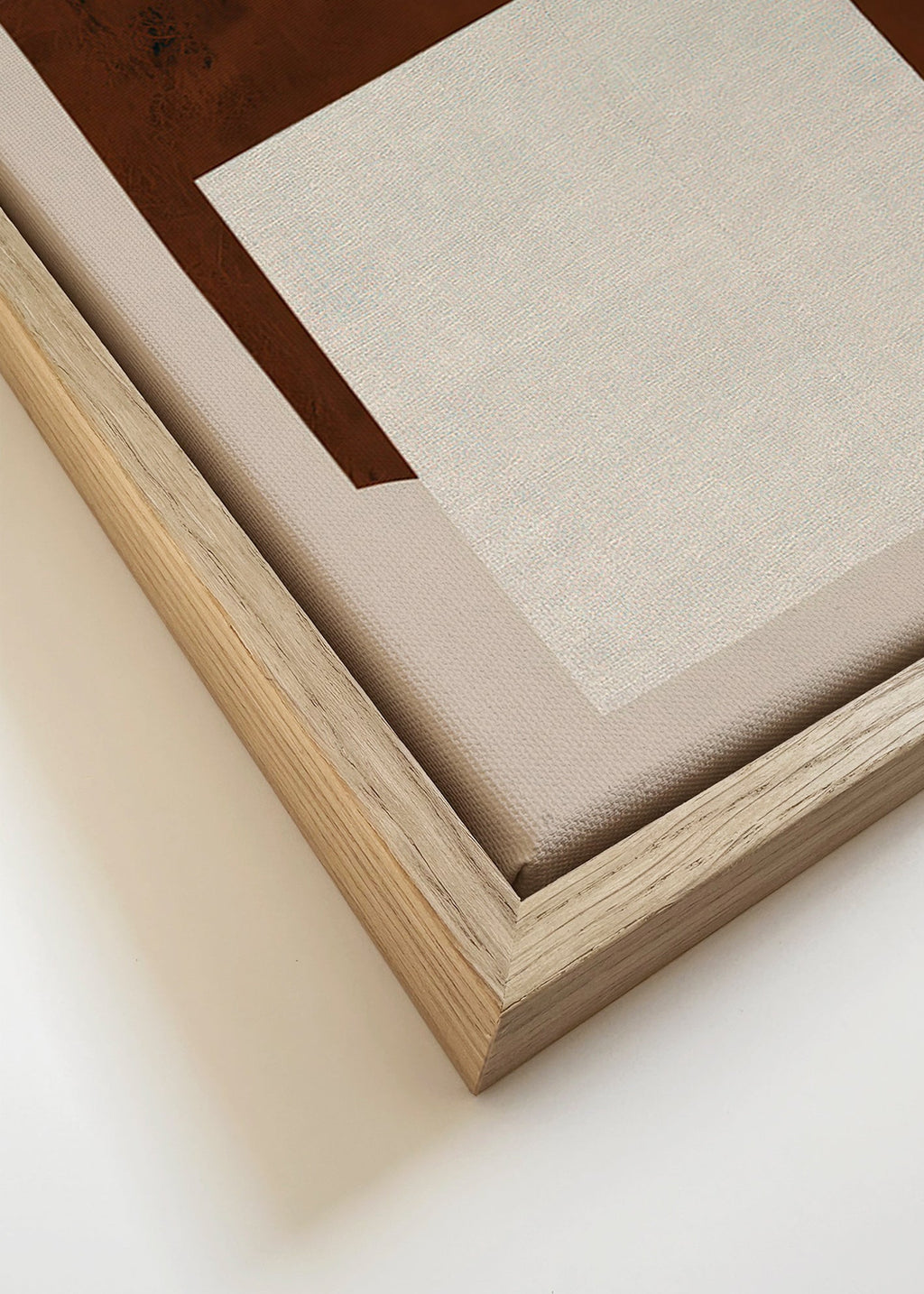 Minimalist design with brown and cream shapes