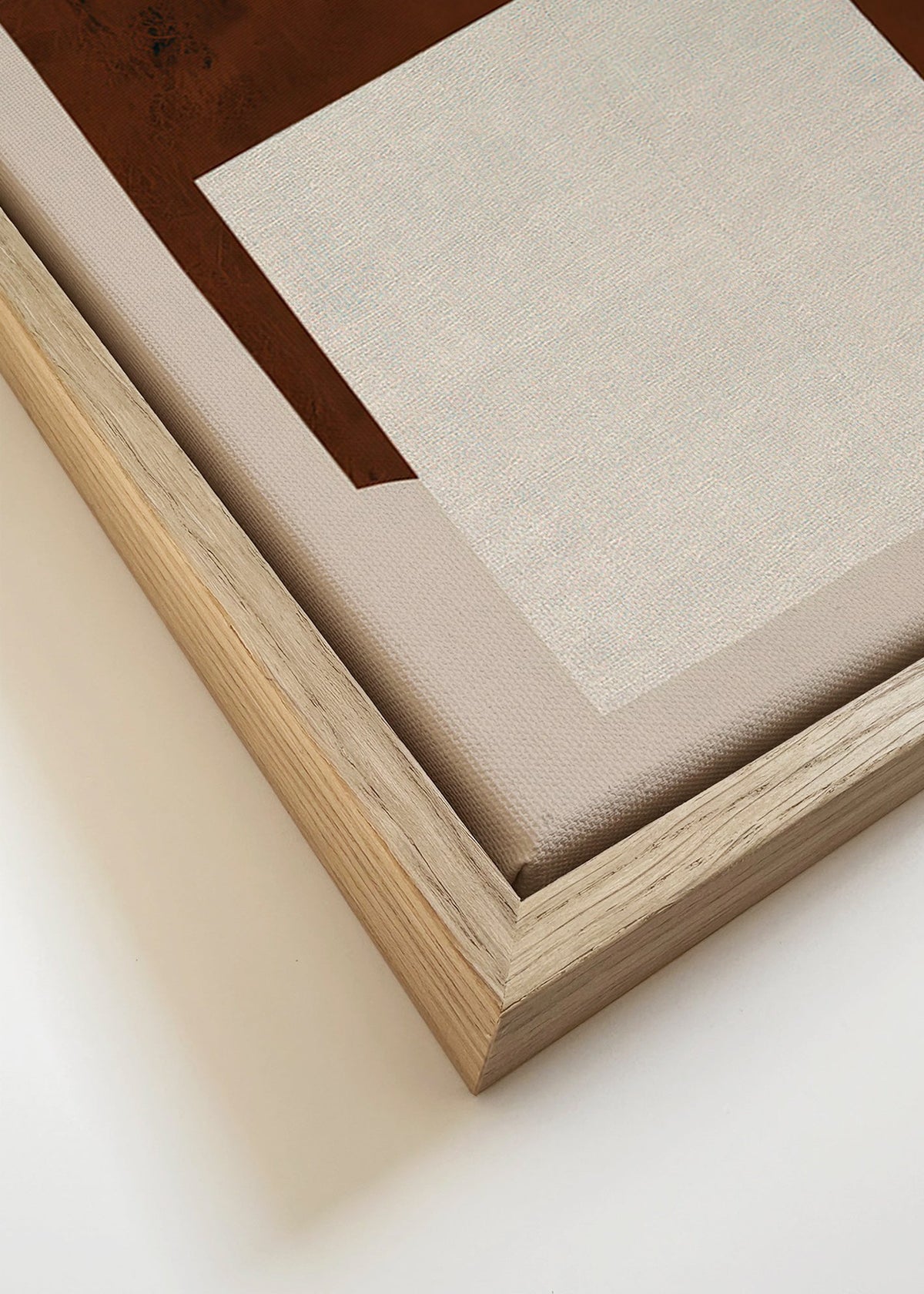 Minimalist design with brown and cream shapes