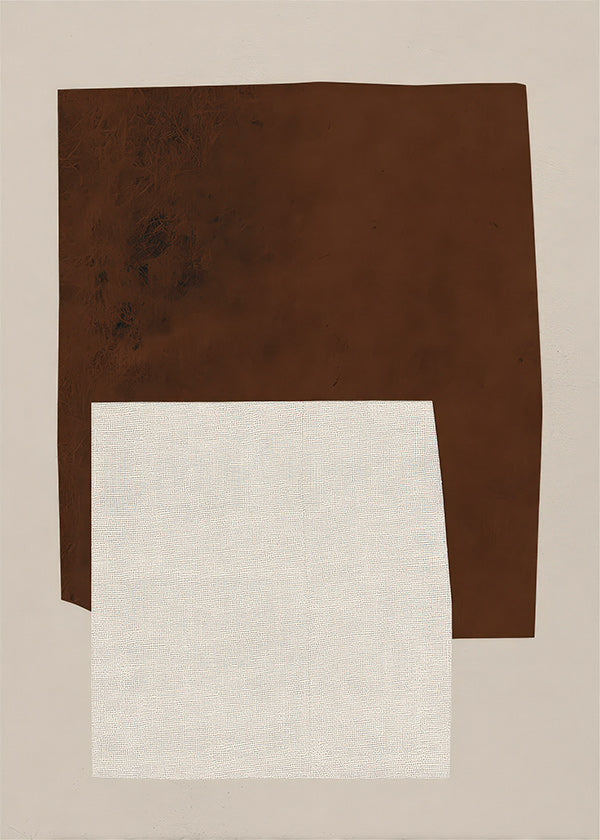Minimalist design with brown and cream shapes