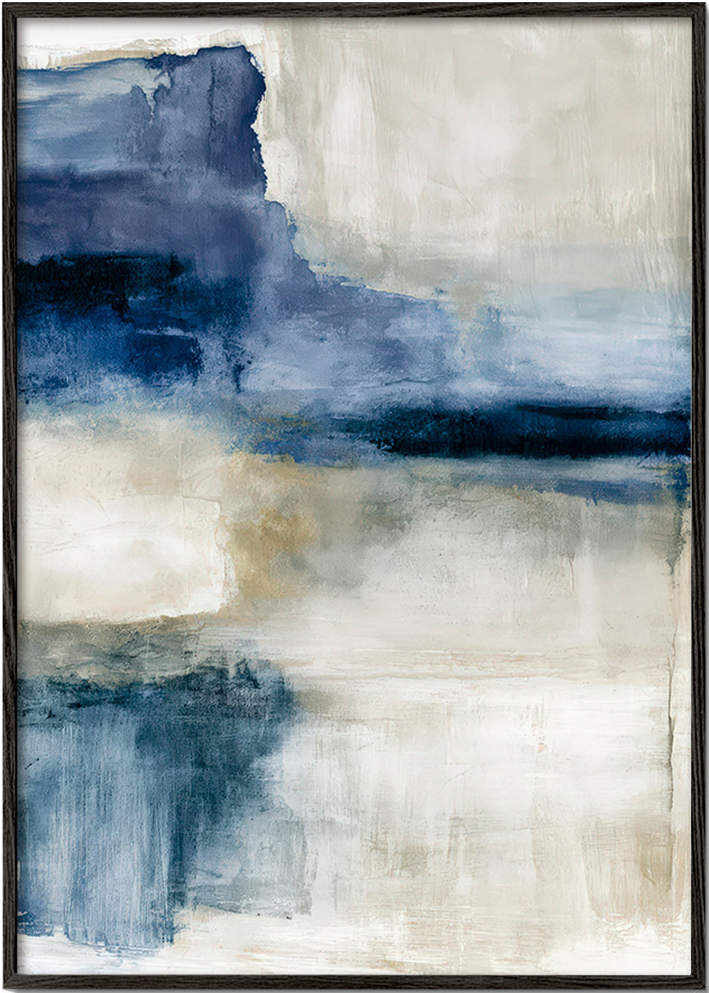 Abstract artwork: lake study in mist