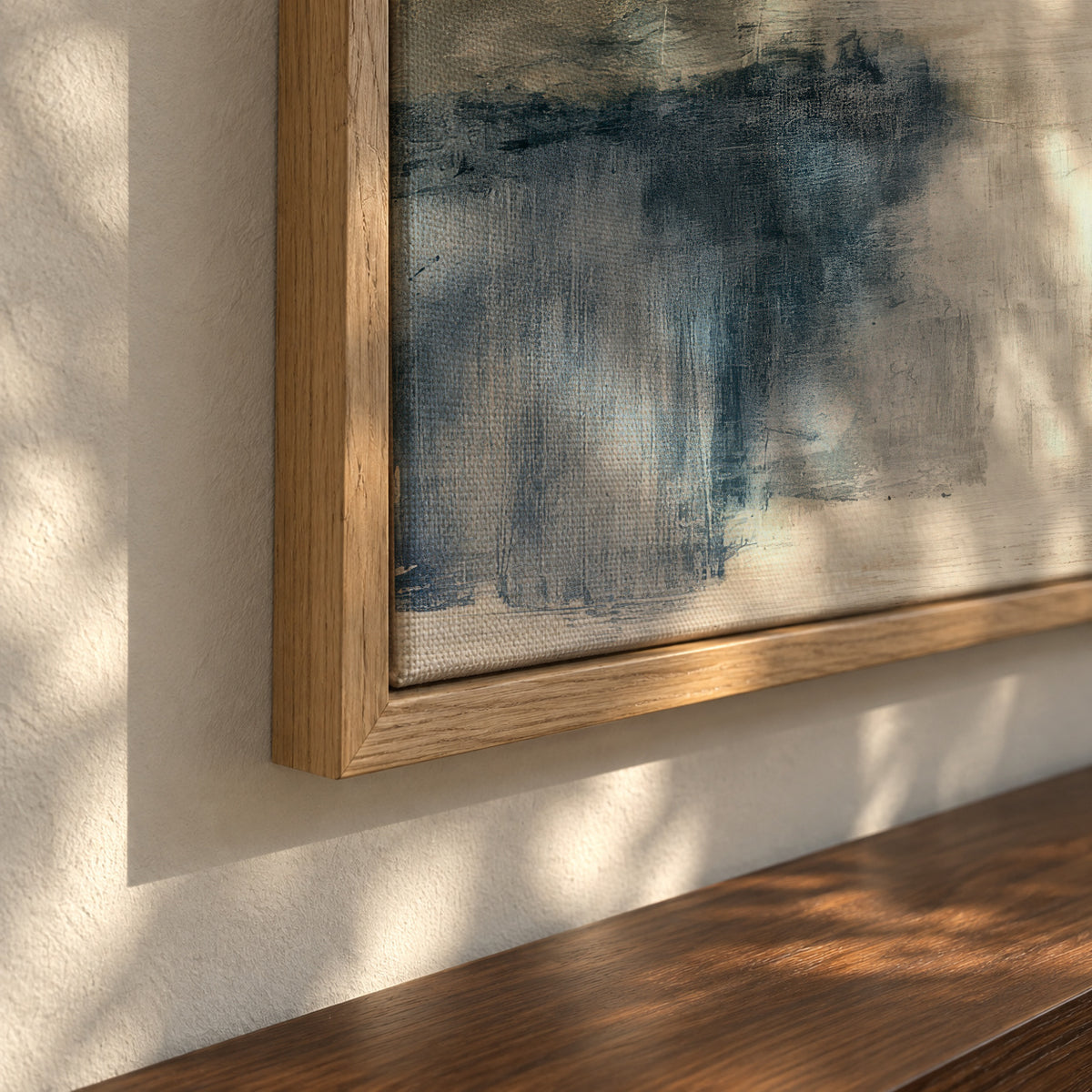 Silent Lake - Framed canvas detail