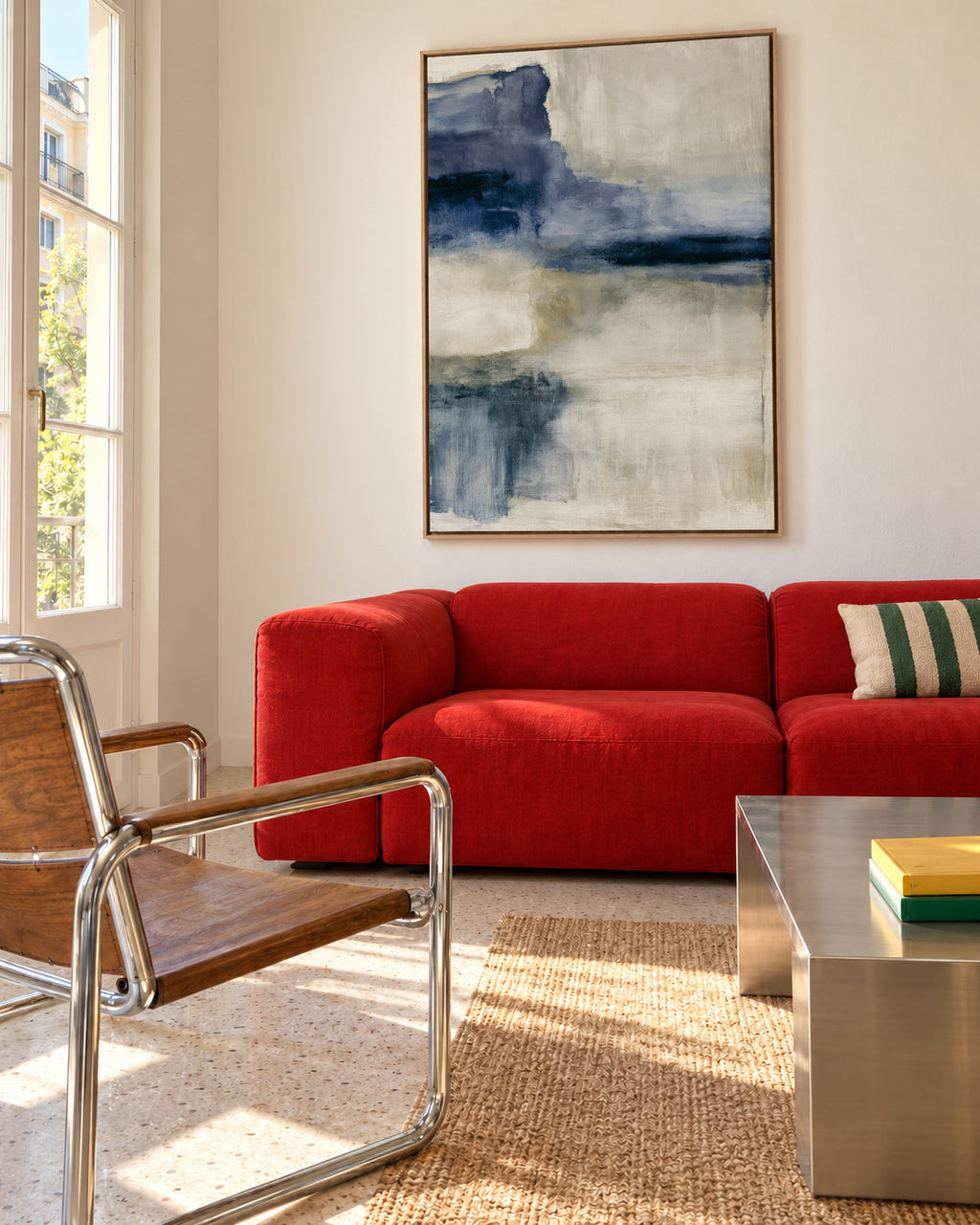Silent Lake - Framed canvas in an interior