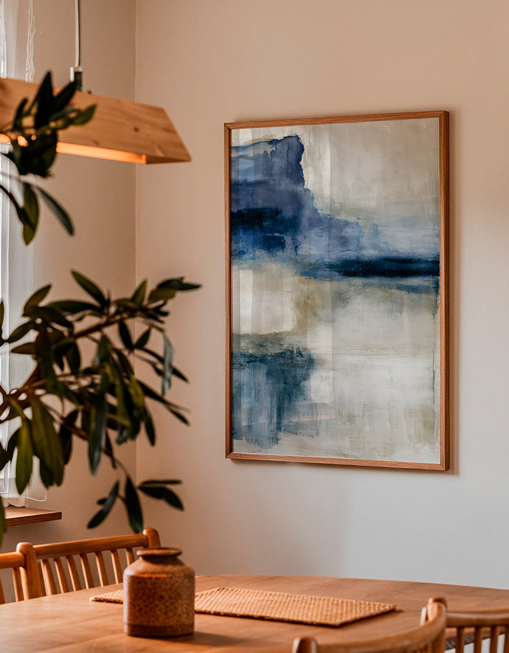 Abstract artwork: lake study in mist