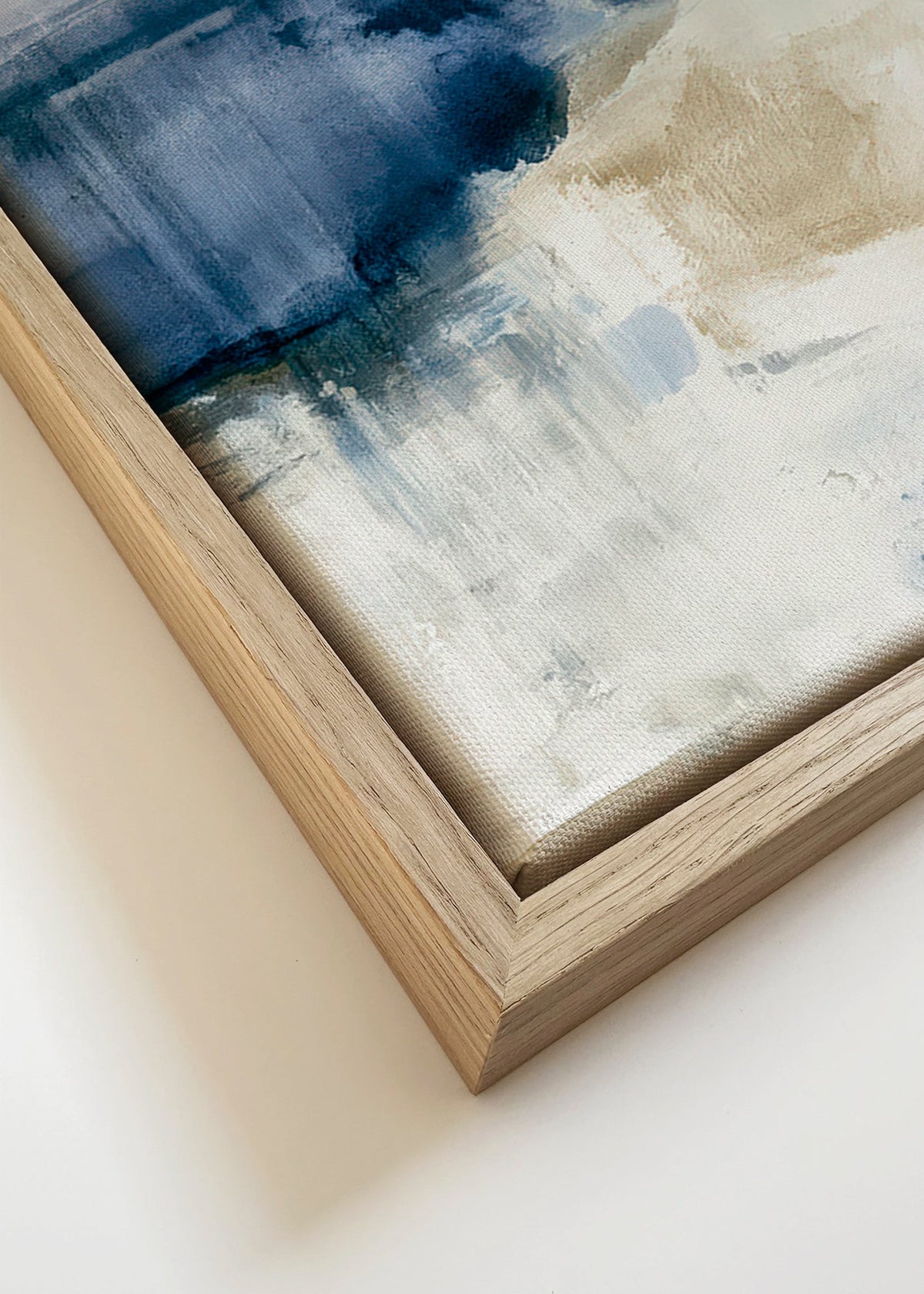 Abstract artwork winter fog with blue washes