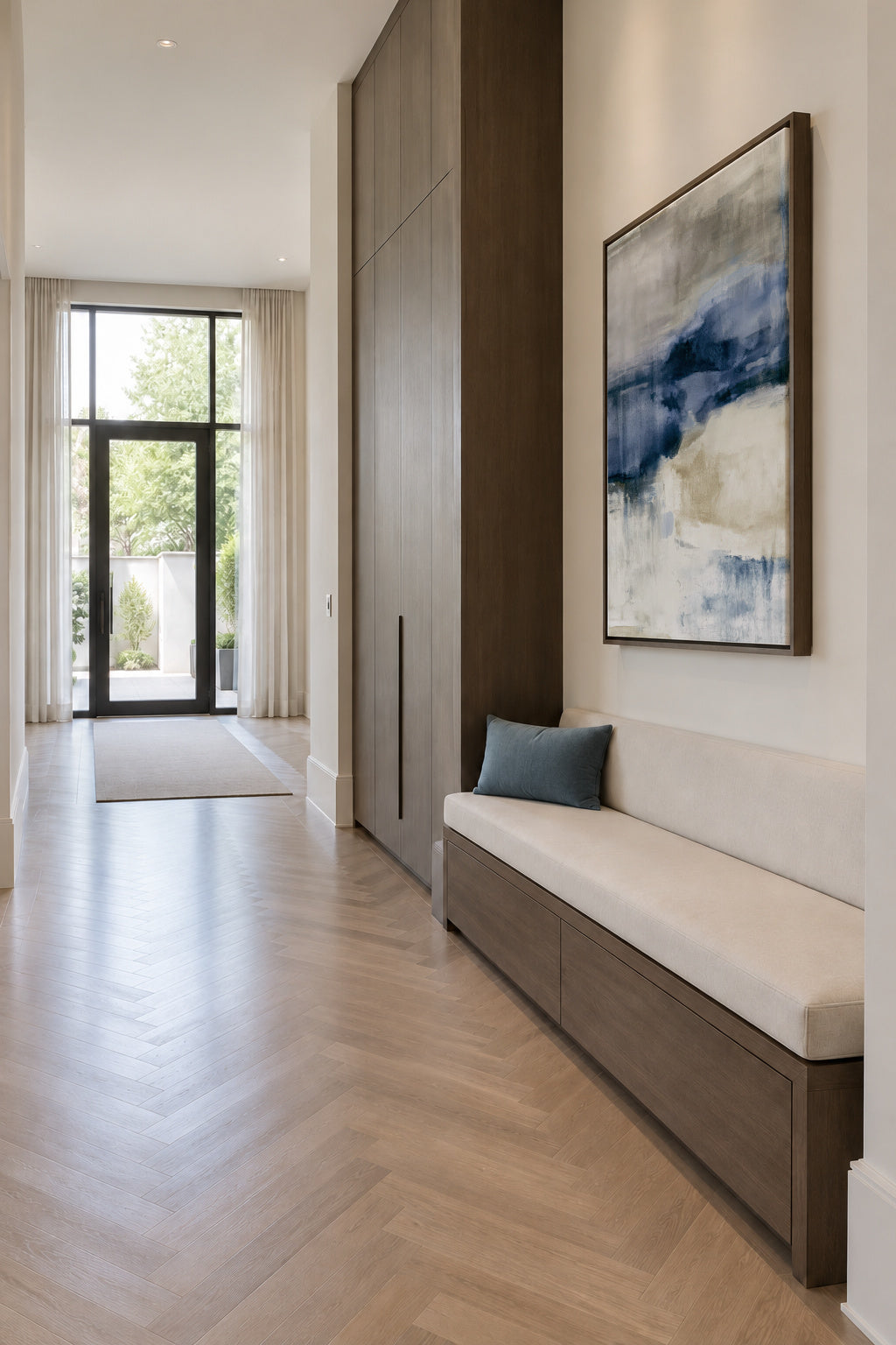 Winter Fog - Framed canvas in an interior