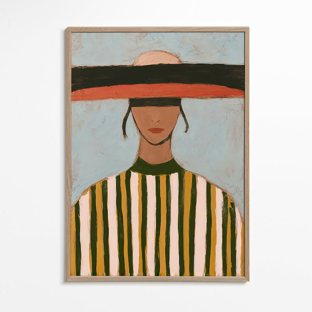Figure illustration with wide brim