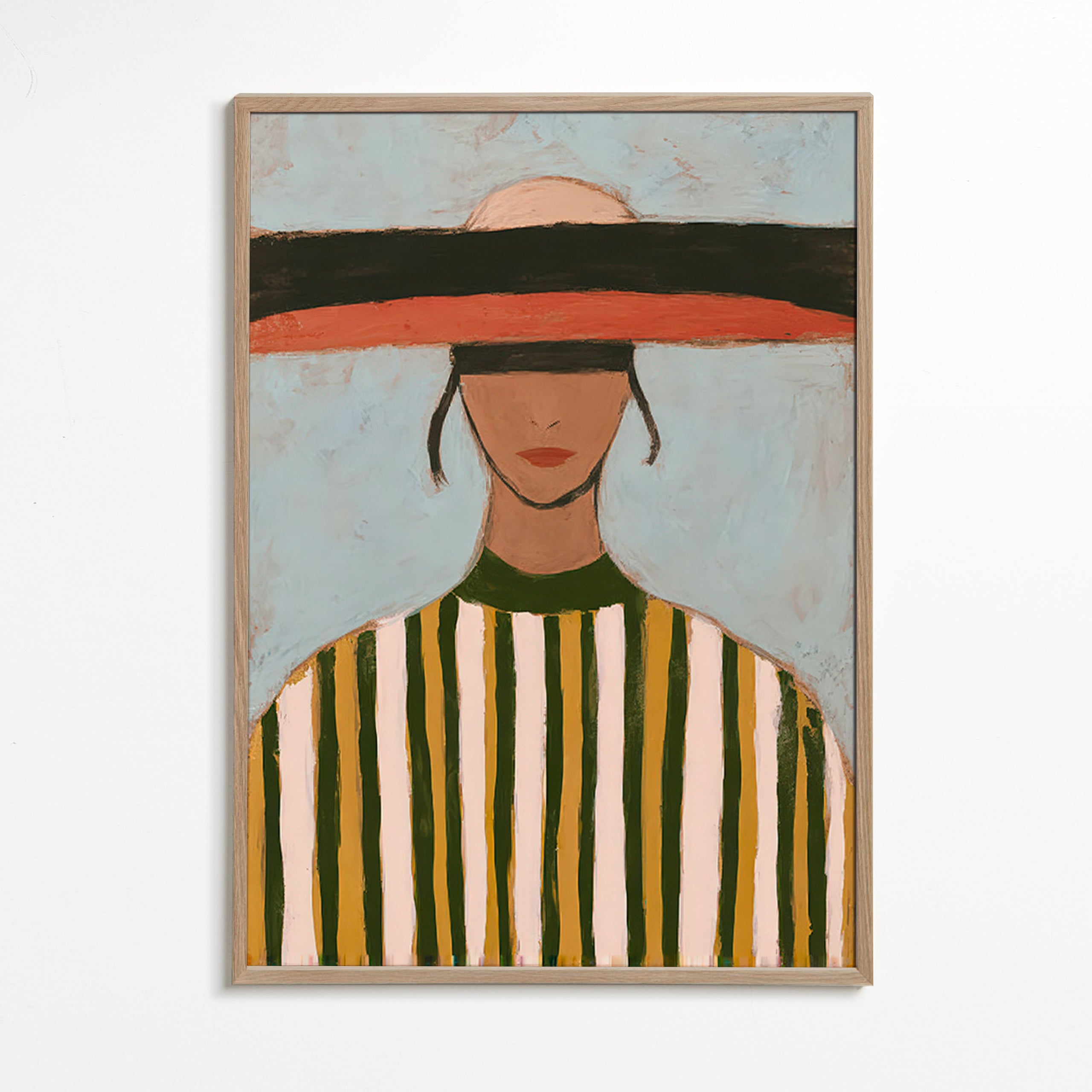 Figure illustration with wide brim