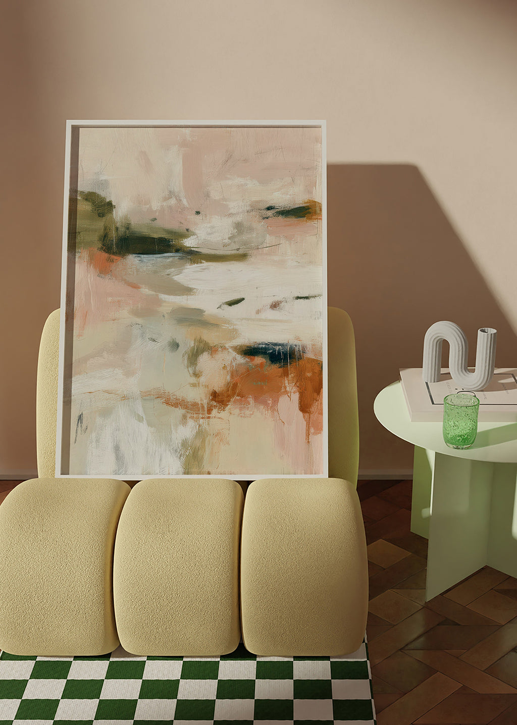Landscape art: abstract in earthy tones