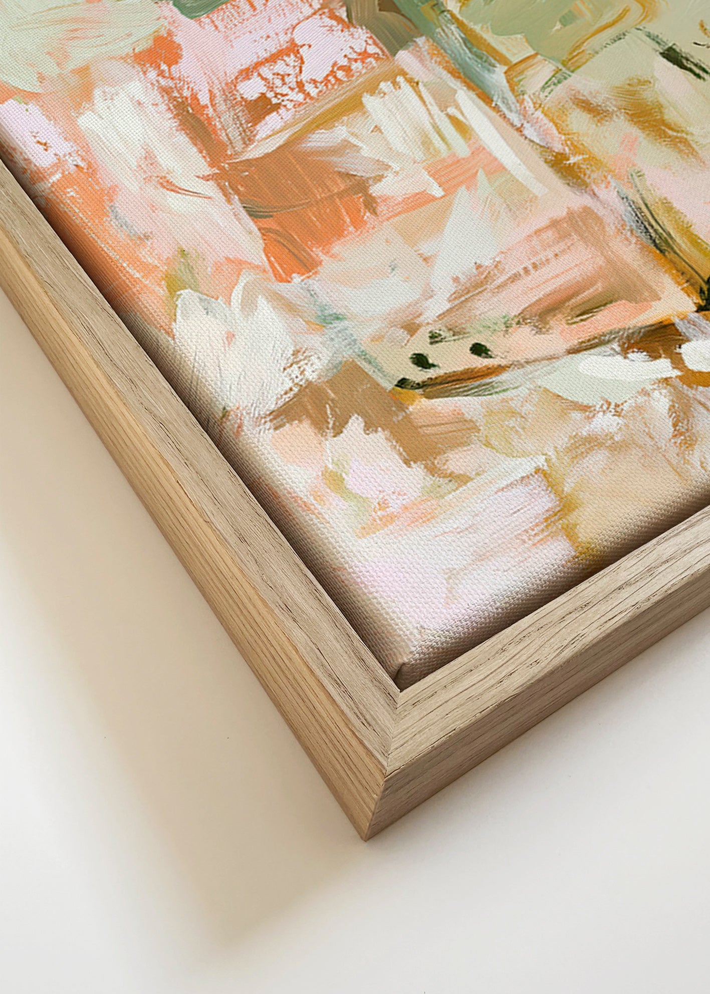 Botanical print with soft pastel strokes