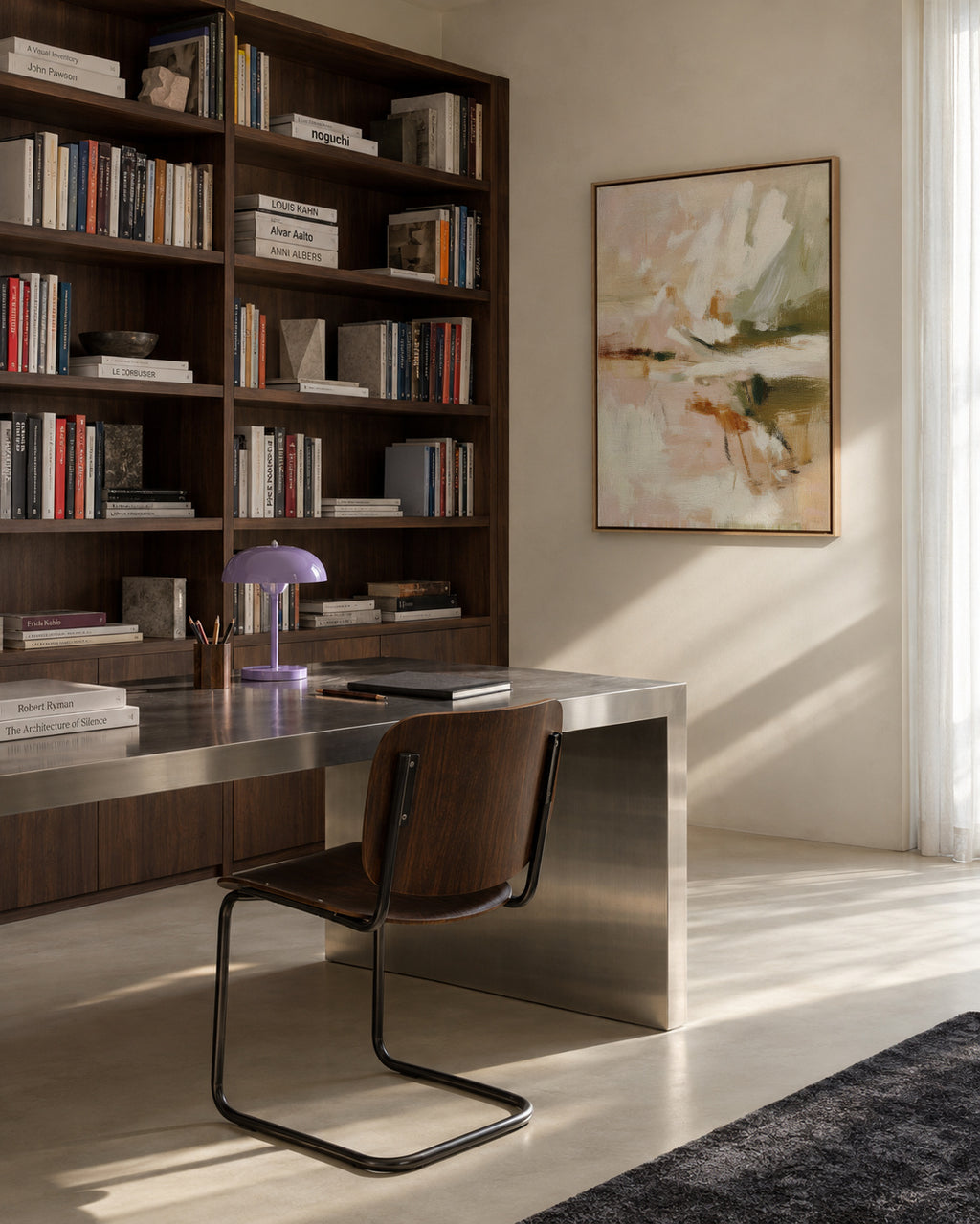 Ivory Motion - Framed canvas in an interior
