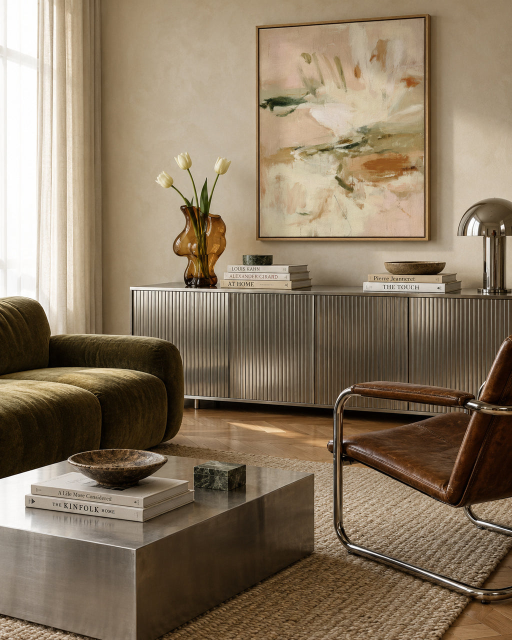 Water Reflection - Framed canvas in an interior