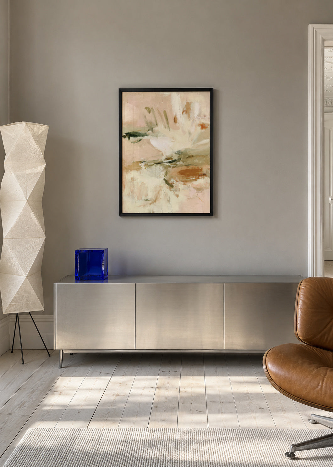 Water Reflection - Framed poster in an interior