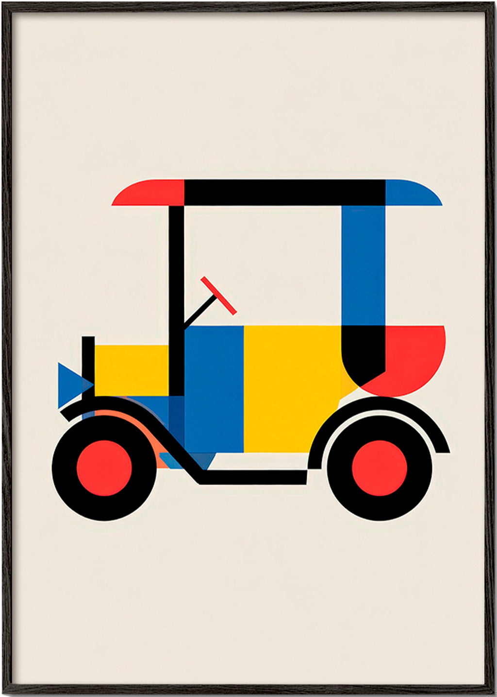 Geometric poster Bauhaus vehicle