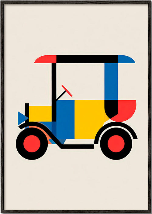 Geometric poster Bauhaus vehicle
