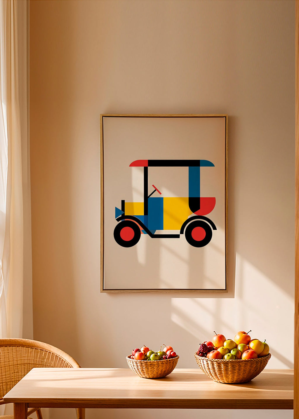 Geometric poster Bauhaus vehicle