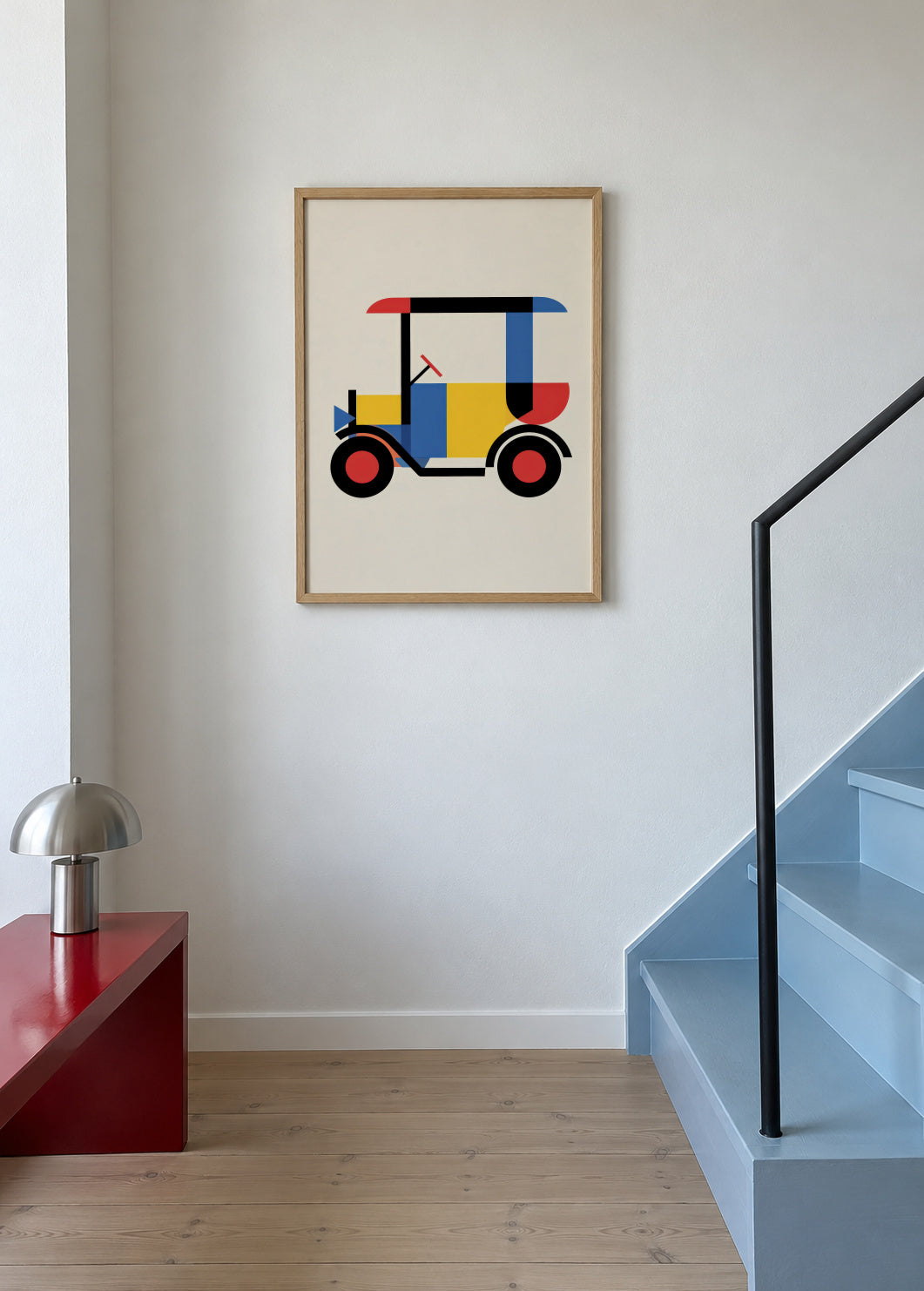 Bauhaus Ride - Framed poster in an interior