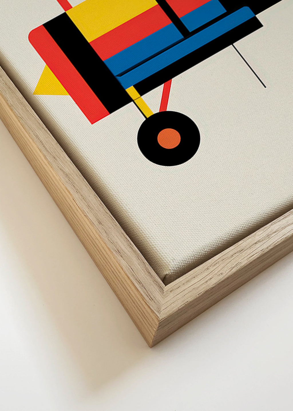 Geometric poster stylized biplane