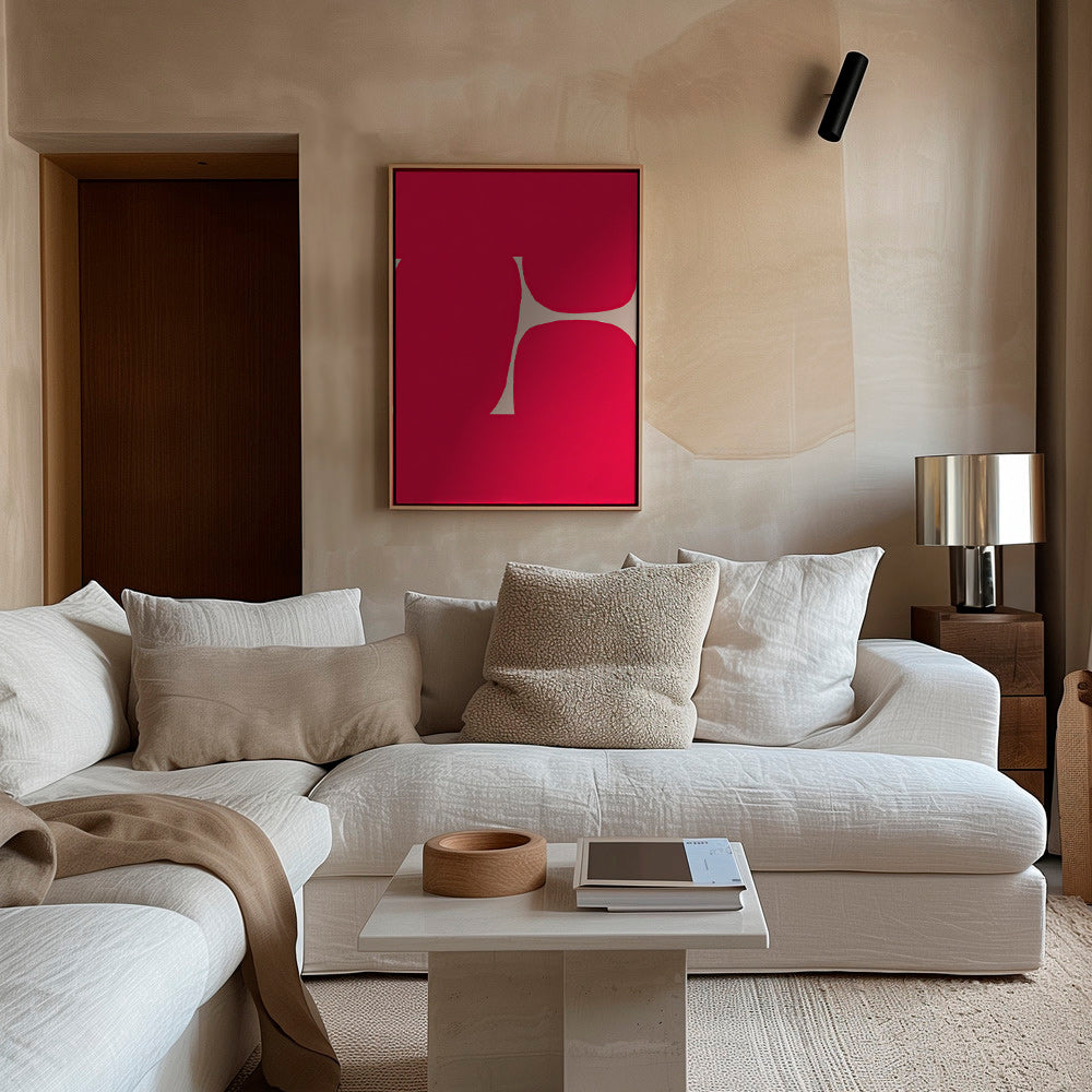 Abstract artwork Crimson curve